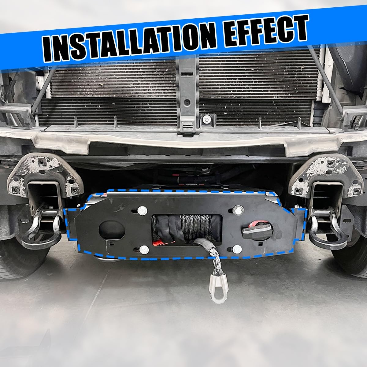 Front Hidden Winch Plate for 2019 2020 2021 Chevy Silverado 1500 Pickup Trucks