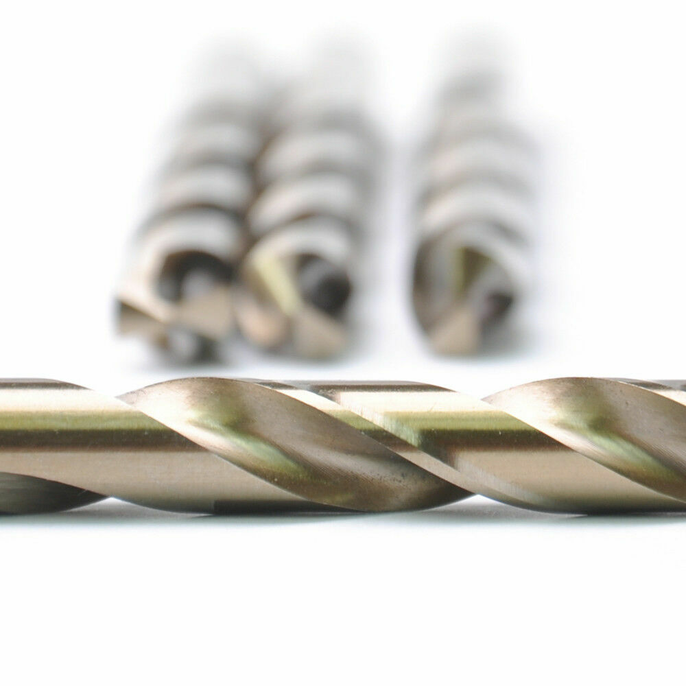 Drillforce 1/16"-1/2" Cobalt Drill Bit Set HSS M35 Jobber Length Metal Drill Bit