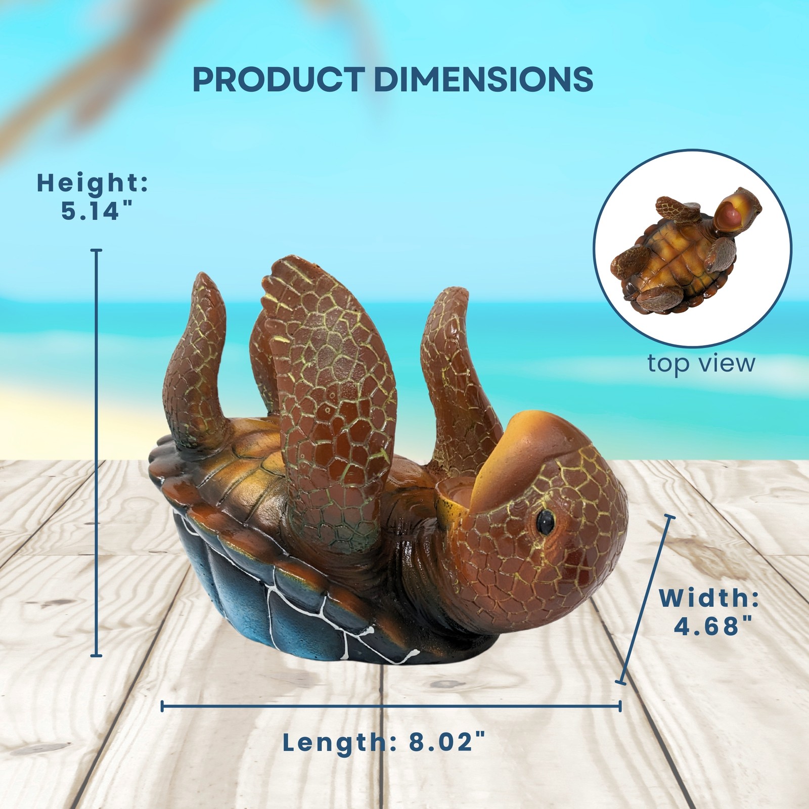 Sea Turtle Wine Bottle Holder – Coastal Resin Display for Beach or Ocean Décor