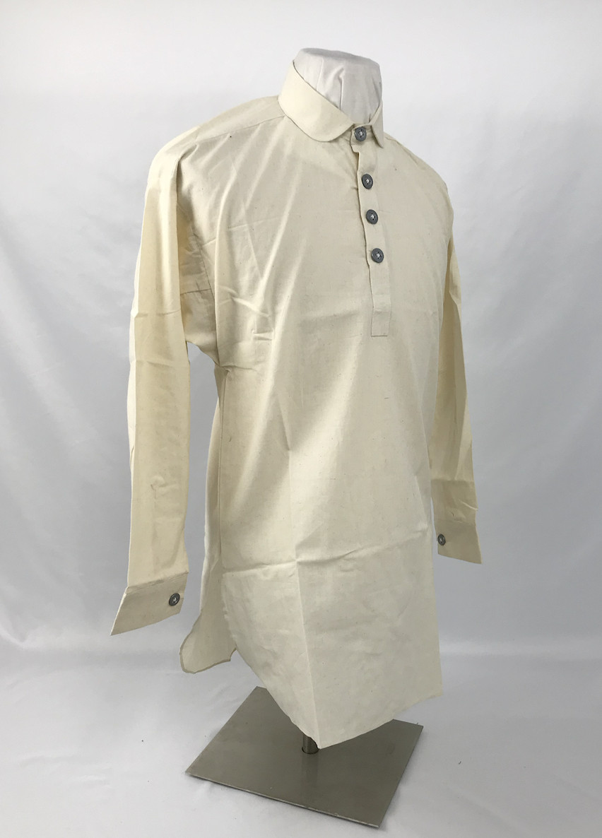 Natural Osnaburg Cotton Shirt - Reenactment Size Large