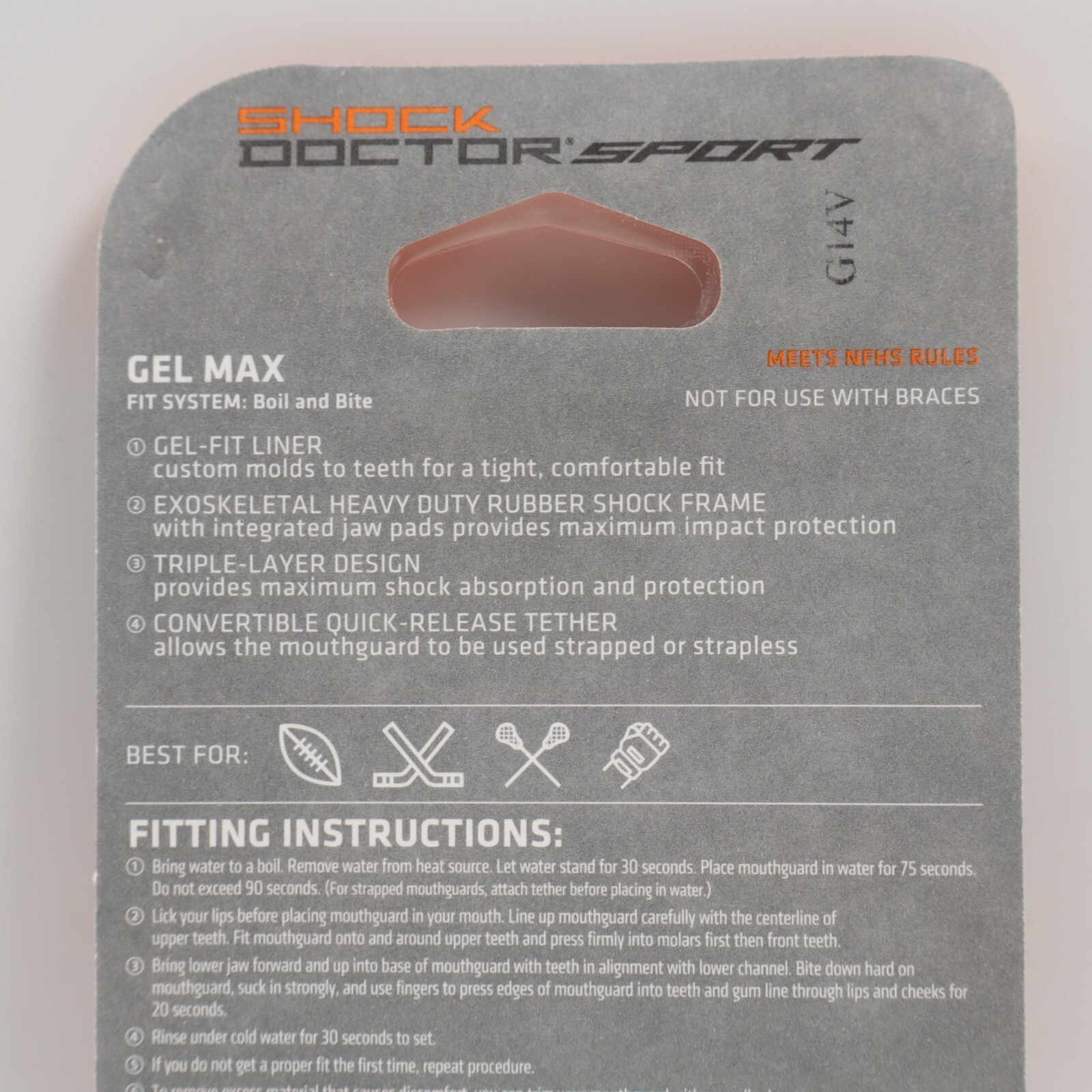 🔥NEW Shock Doctor Sport Gel Max Mouthguard, Adult Age 11+, Black SHIPS FAST🔥