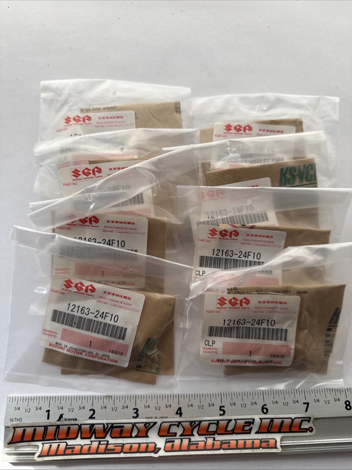 SUZUKI OEM CONNECTING ROD BOLT 12163-24F10 NEW Pack of 8 bolts GSXR DL GSF SV