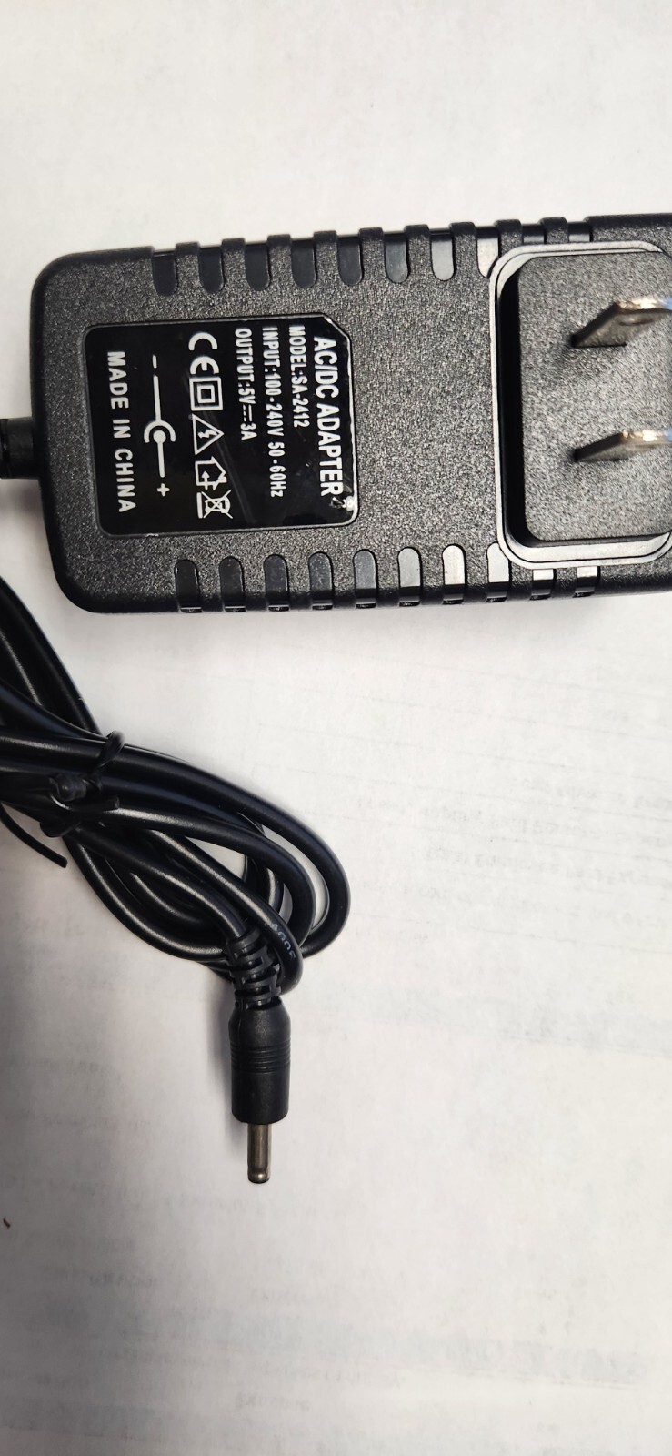 AC/DC Adapter 5V/3A Power Supply 3.5mm Barrel