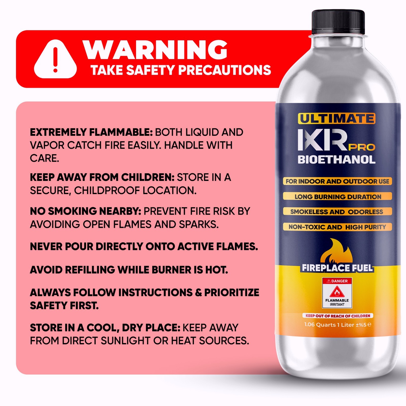 Bioethanol Fireplace Fuel 96 pcs – Clean Burning Ethanol Fuel