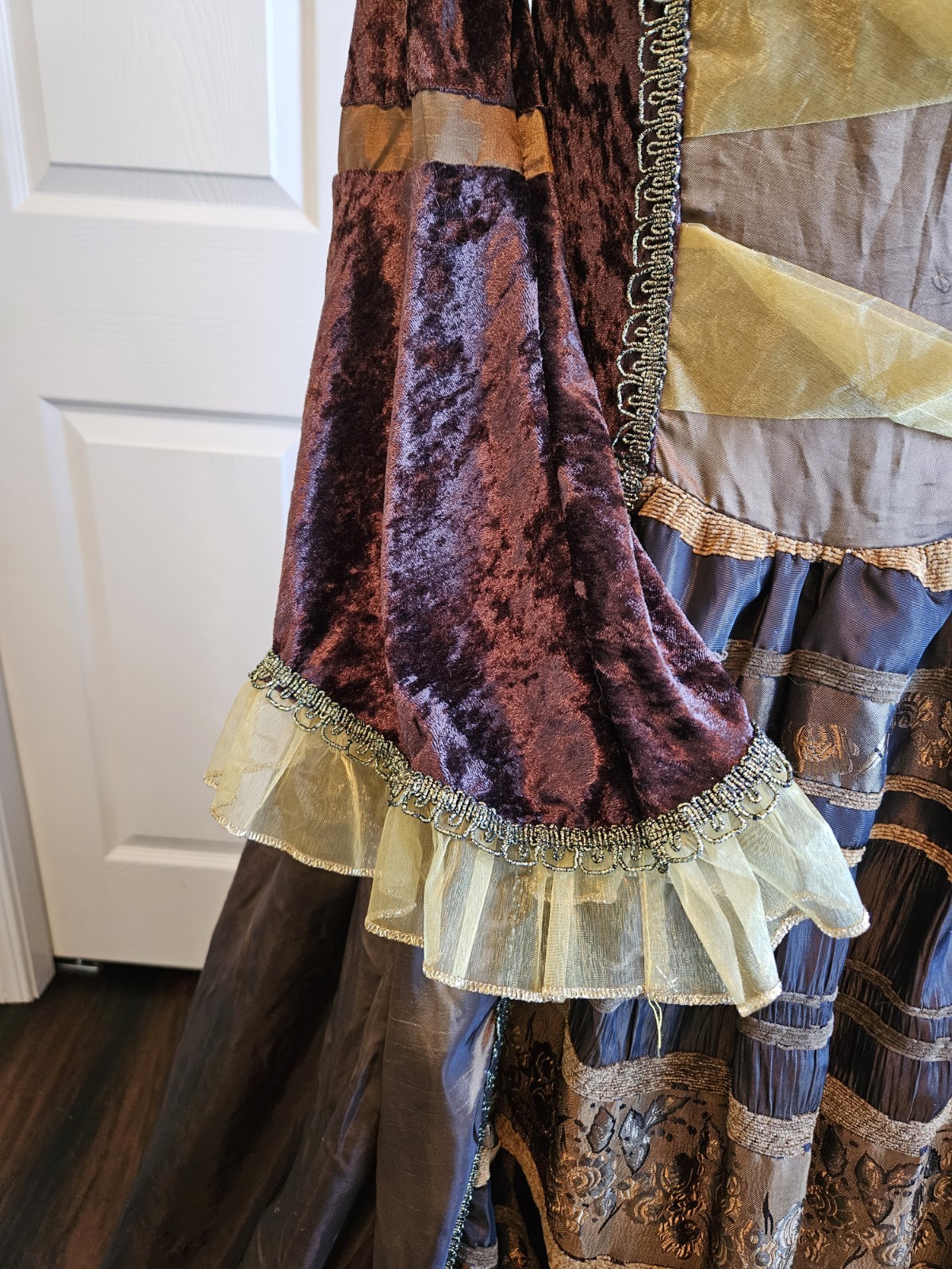 Marie Antoinette Gown Dress Rococo 18th Century rococo brown , Bust 36",colonial