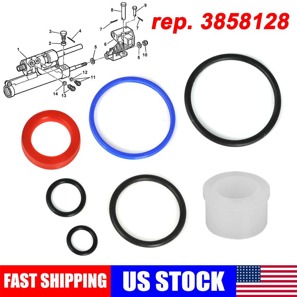 For Volvo Penta 3858128 SX Steering Actuator Rebuild Seal Kit with Piston Ring