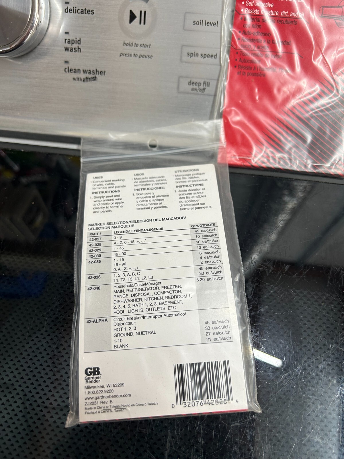 New 2-pack lot Gardner Bender A-Z 0-9 Symbols Pocket Pack Wire Markers 42-028