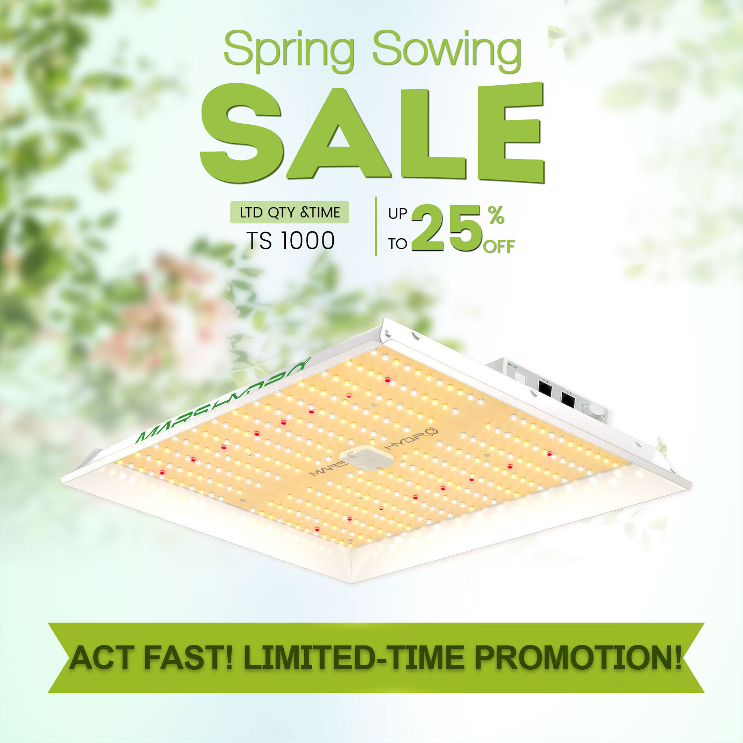 Upgrade MARS HYDRO TS 1000 LED Grow Light Full Spectrum Indoor Plants Veg Bloom