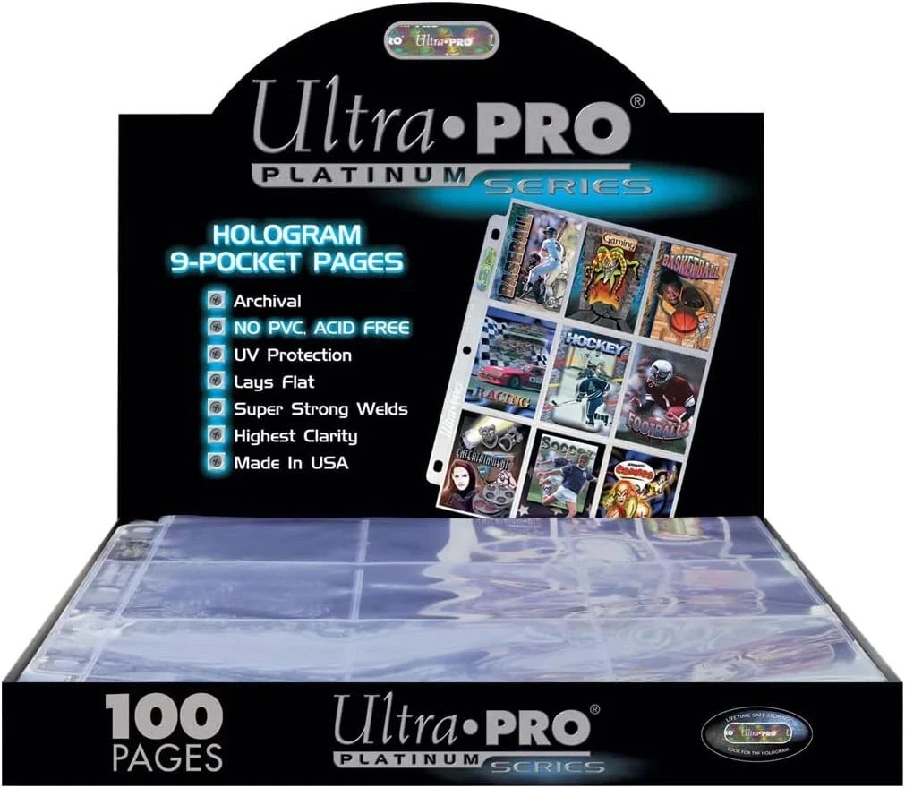 100 ULTRA PRO PLATINUM 9-POCKET PAGES SEALED NEW BOX
