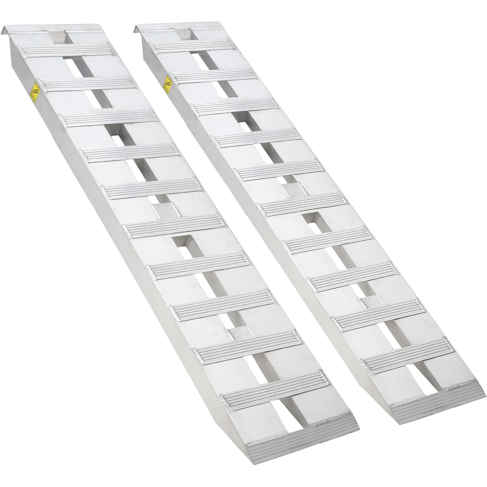 2 Pack 94"x15" Aluminum Trailer Ramps 6000 LBS Loading Ramps with Top Hook Ends