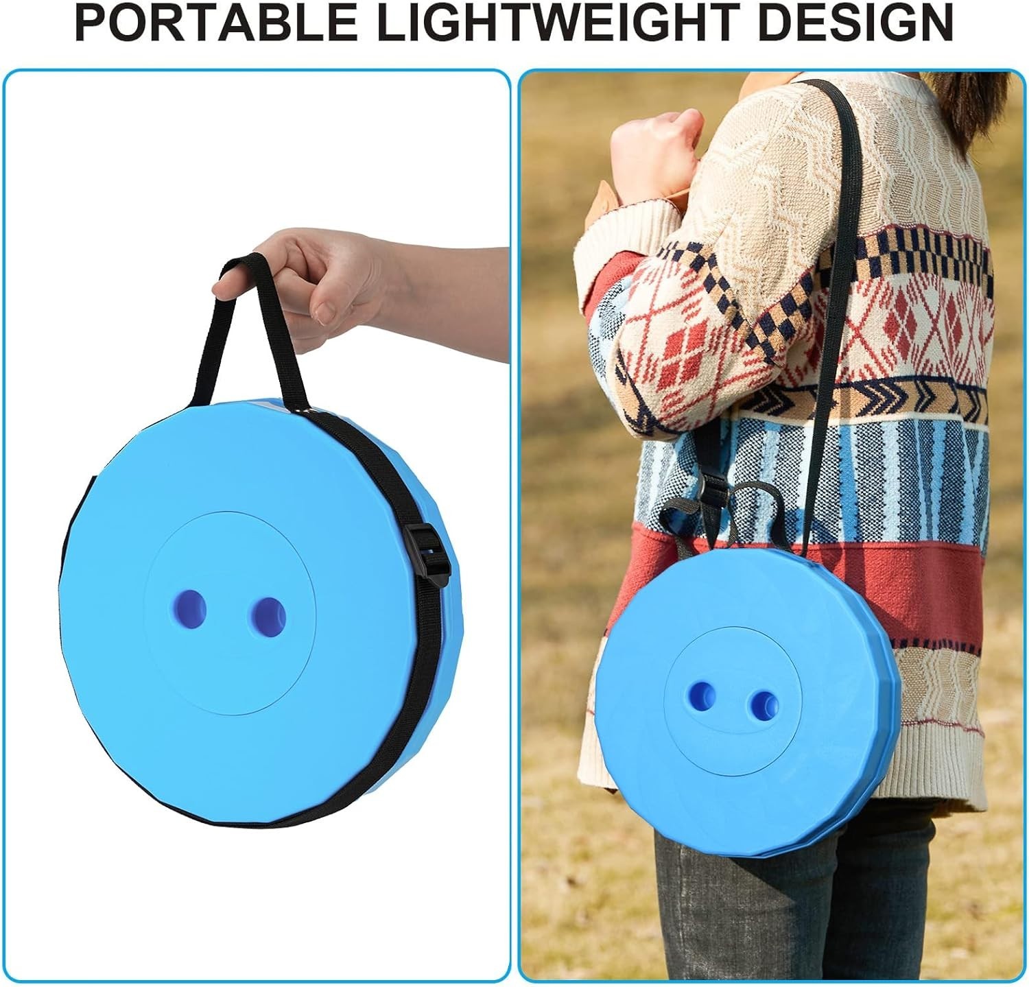 1 PCS Upgraded Foldable Stool Thickened Portable Collapsible Stool (COLORFUL)