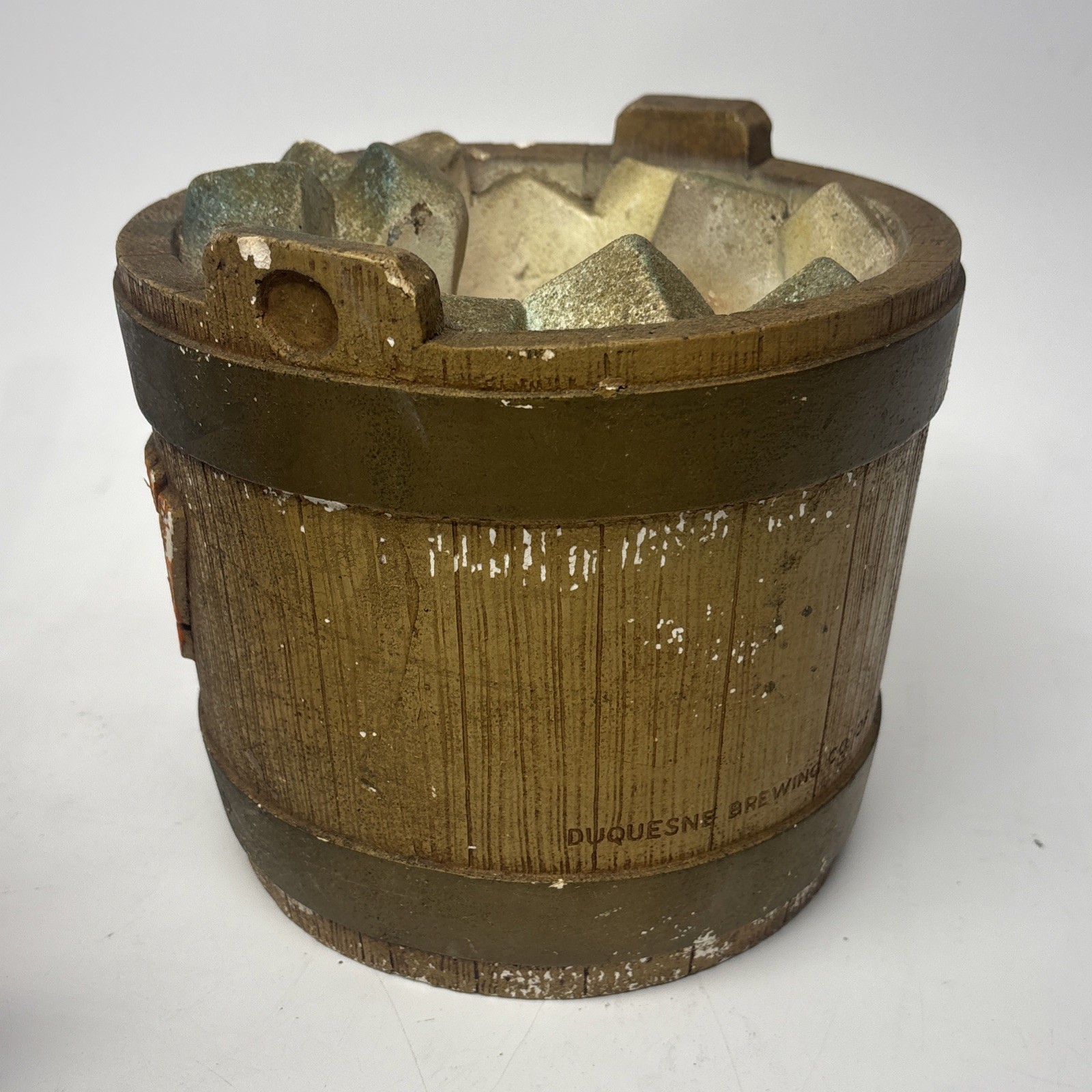 Rare Vintage ASK FOR A FROSTY Duke Duquesne Beer Bucket Sign Display 1958 USA