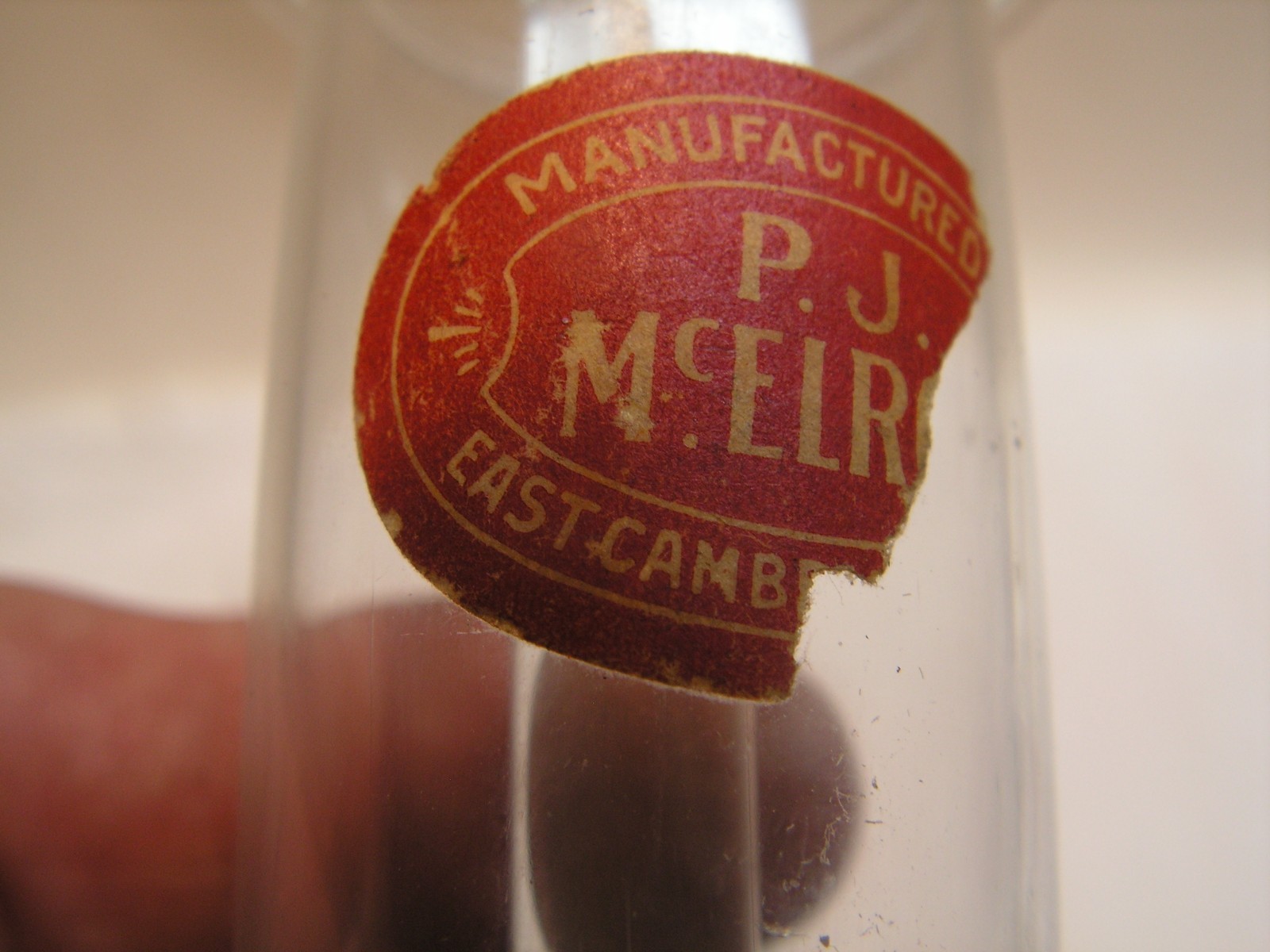 Vintage Glass Syringe Antique P J McElroy Surgeon Medical Apothecary Unused?