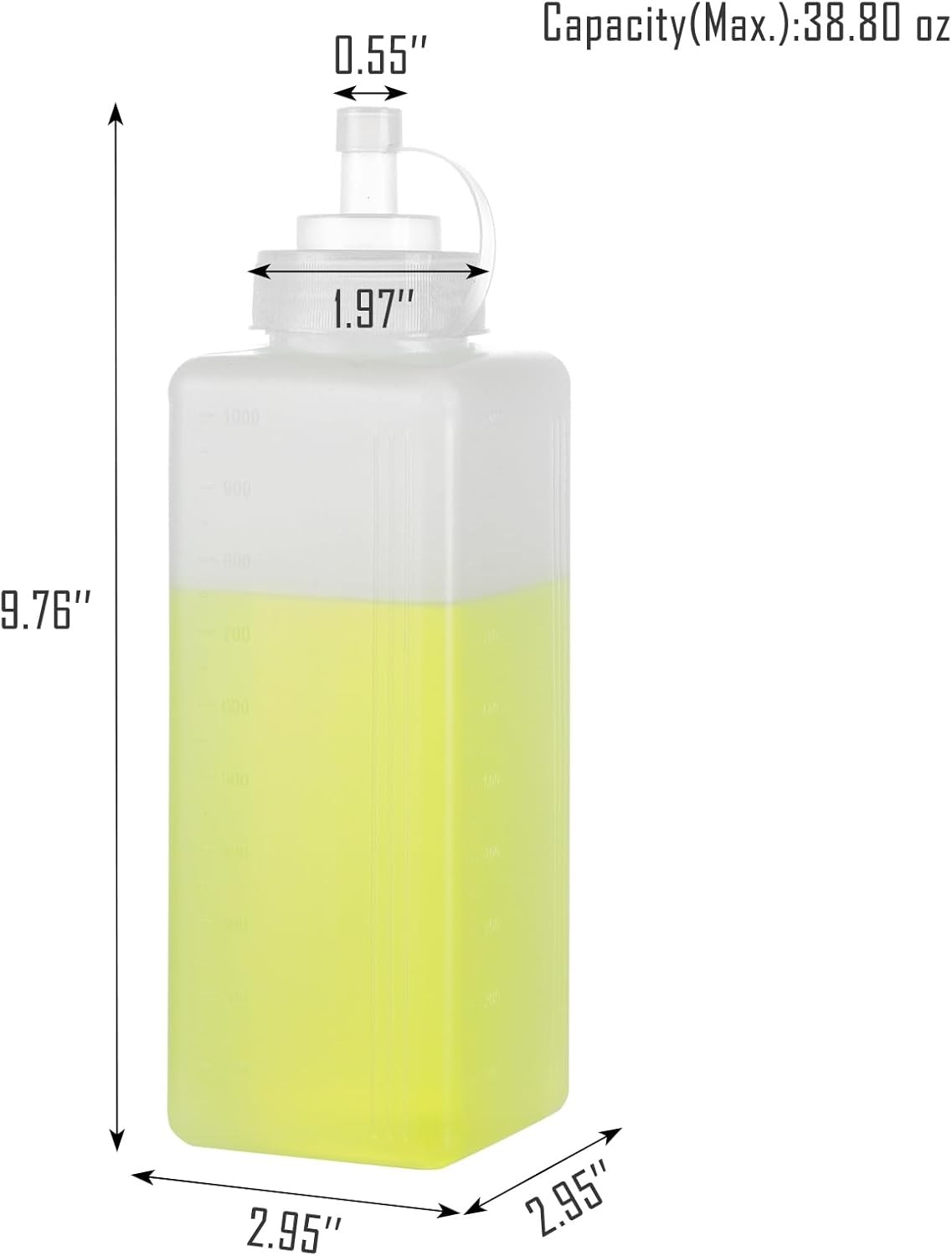 2 Packages 1 Quart Large Squeeze Bottle Salsa Dispenser