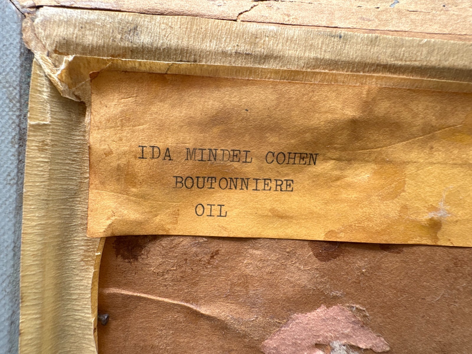 Impasto Oil Painting Ida Mindel Cohen “Boutonniere” Signed Abstract Floral MCM