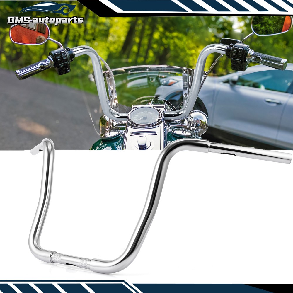 Chrome Rise 16" APE Cruved Handlebar For Harley Softail Road King Sportster 883