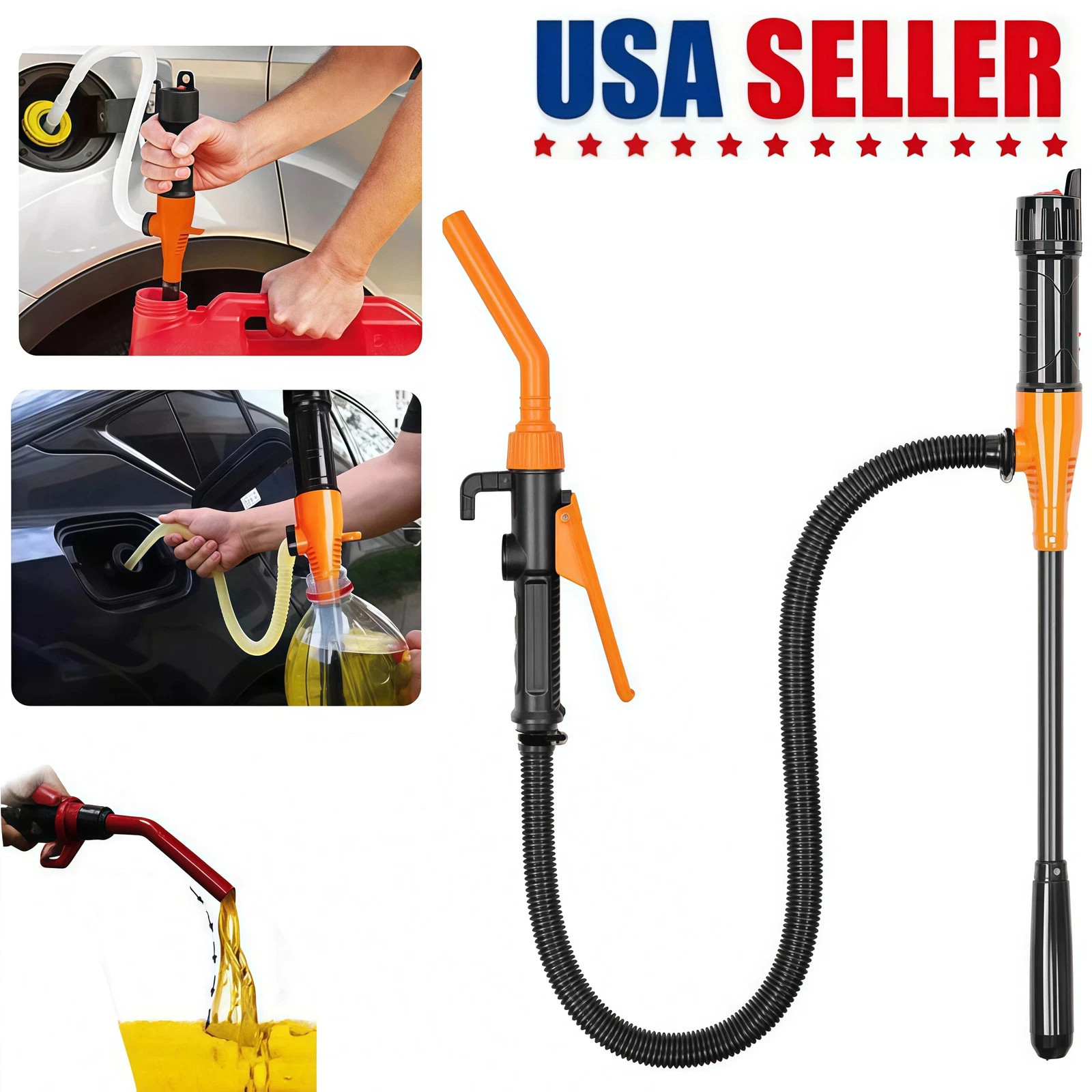 Battery Powered Electric Fuel Transfer Pump Portable Gas Oil Liquid Pump-