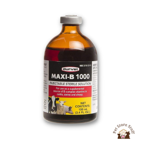 Durvet Maxi B 1000 (100mL) - FAST FREE Shipping - EXP 10/26 - SHIPS FROM USA