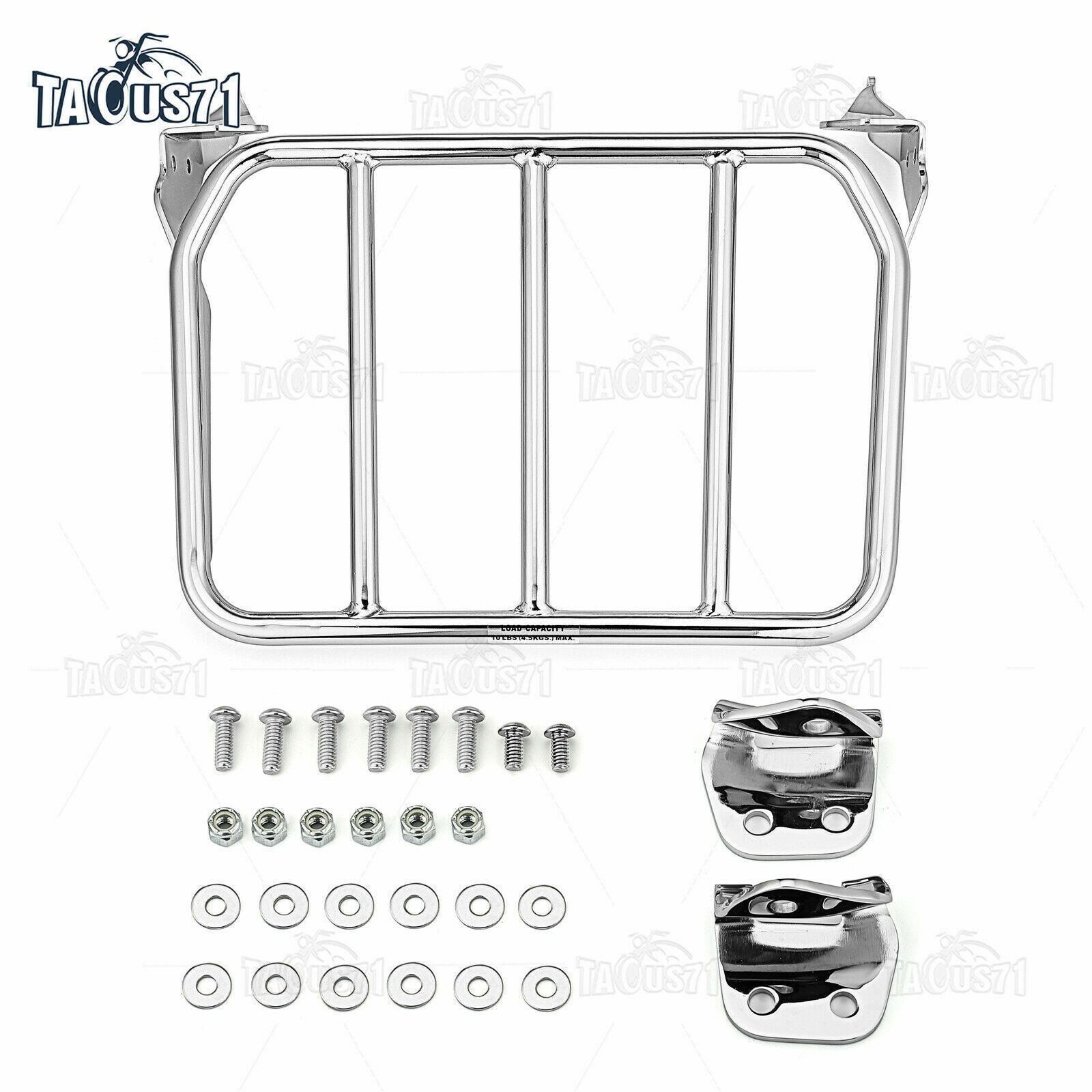 Detachable Chrome Sport Luggage Rack For 18-24 Harley Fat Boy Breakout Backrest