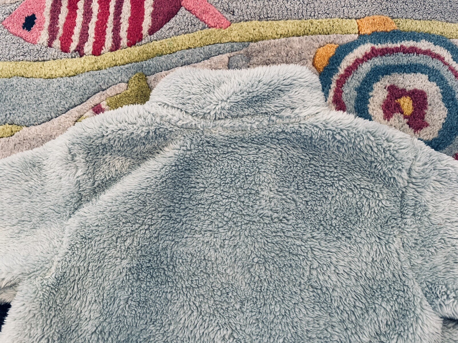 NEW Uniqlo Girls 5-6 Light Blue Fluffy Yarn Original Fleece Full Zip Jacket NWT