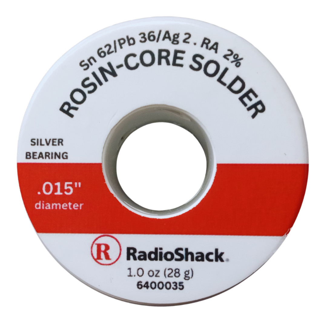 62Sn36Pb2Ag Silver Bearing Rosin Core Solder RA2% .015" 1oz