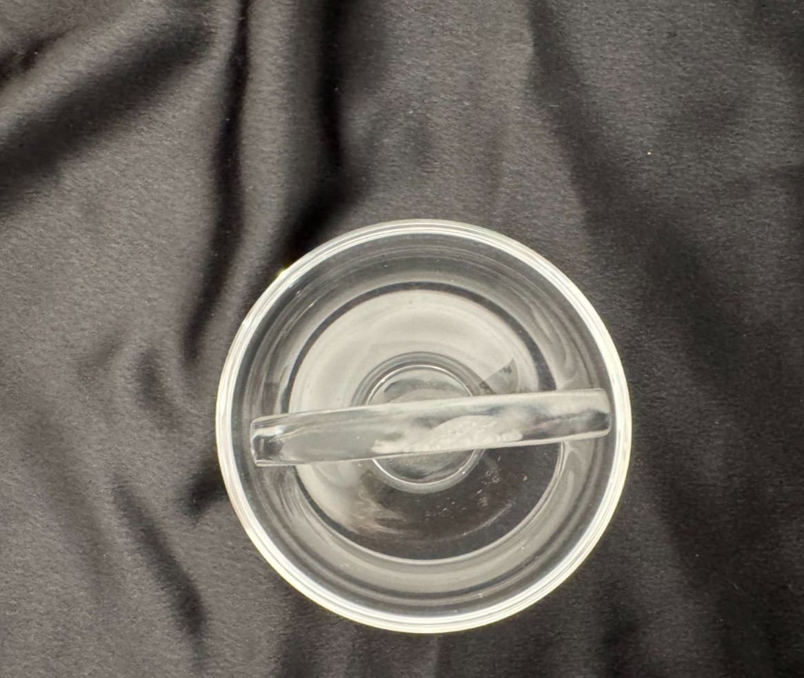 Lalique Naiade Water Nymph Nude Mermaid Pin Ring Tray Dish 4" French Glass Round