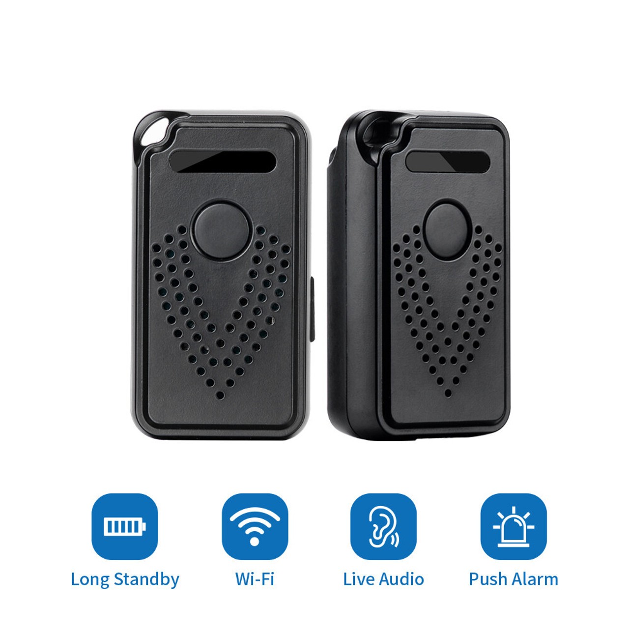480Hr WiFi Mini Voice Recorder Live Stream Voice-Activated Alerts 128GB SD Incl.