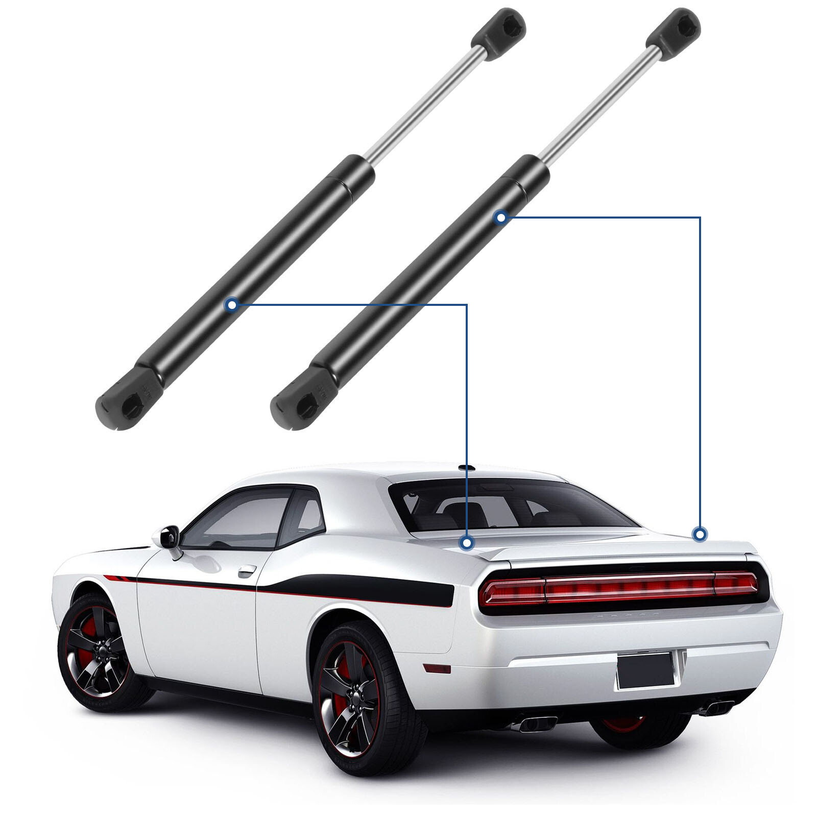 For 2008-2018 Dodge Challenger 2 Pcs Trunk Gas Spring Lift Support Struts Shocks