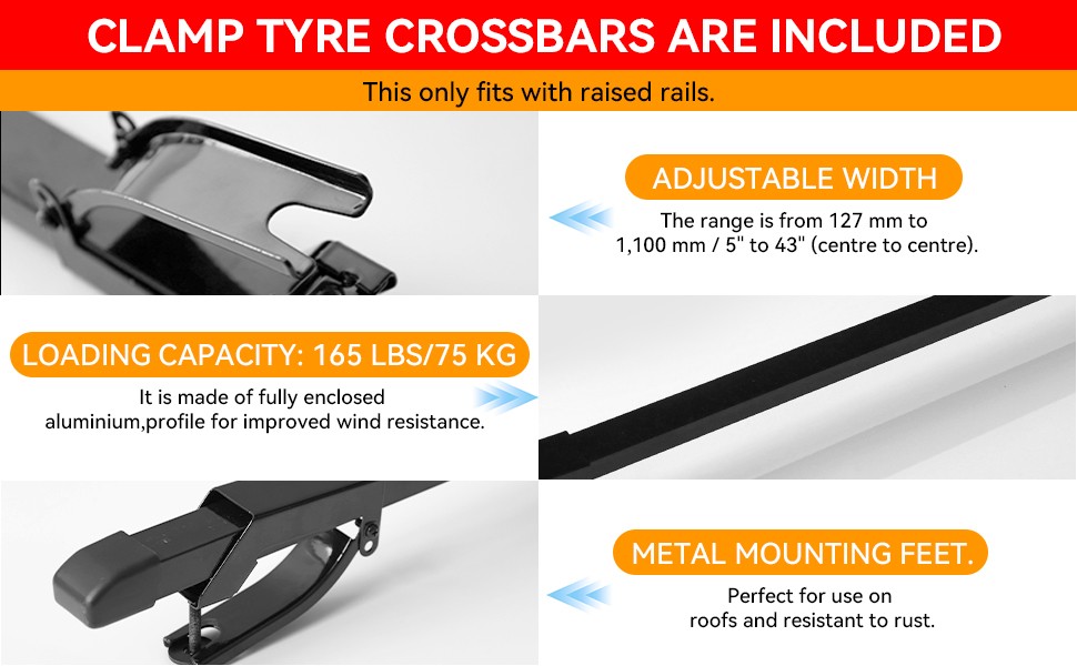 50" Roof Rack w/ Cross Bar Set Cargo Carrier Basket Car Rooftop Luggage Storage