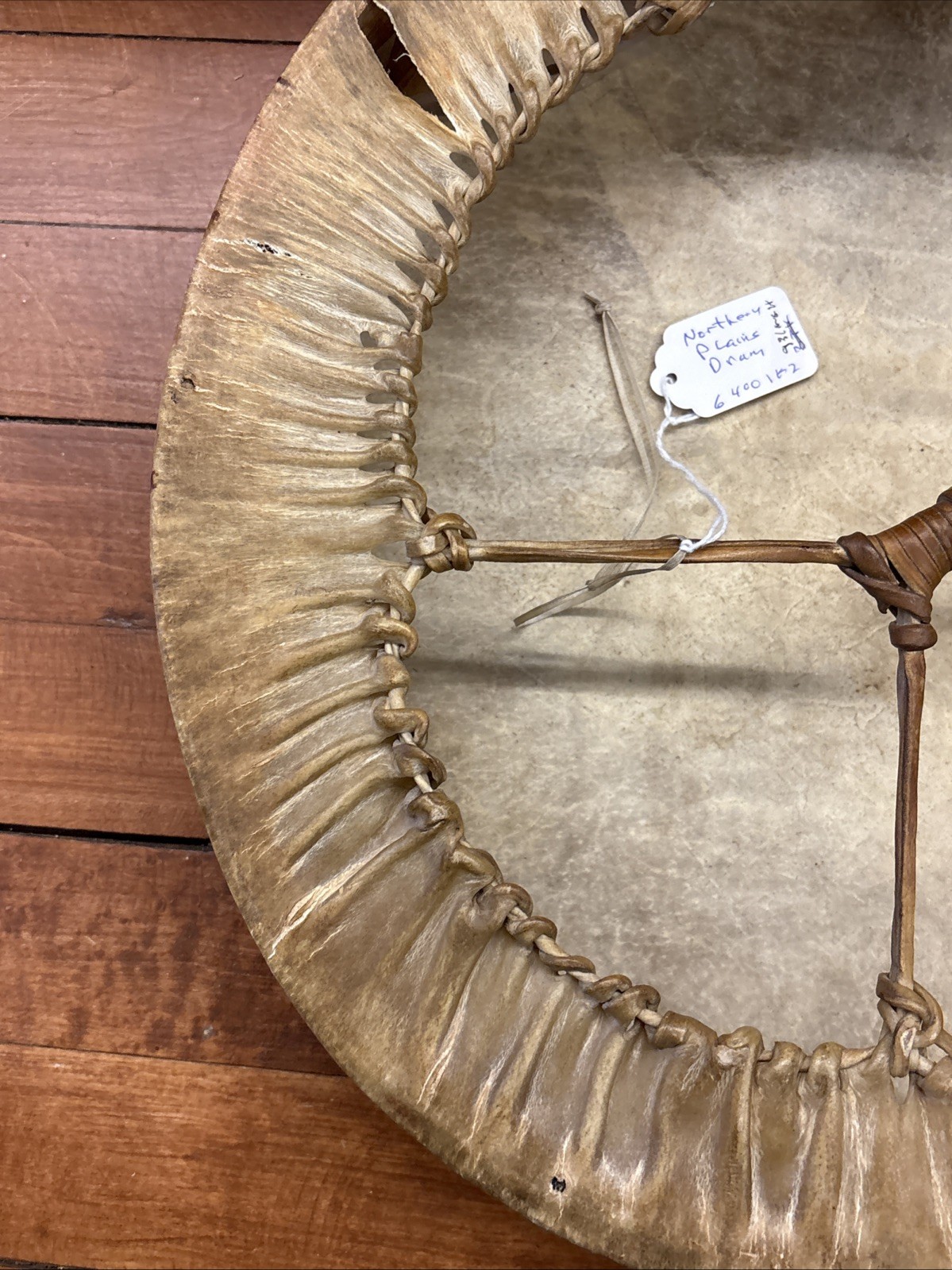 Antique Native American Plains Painted Drum Pictorial Morning Star Painted Drum