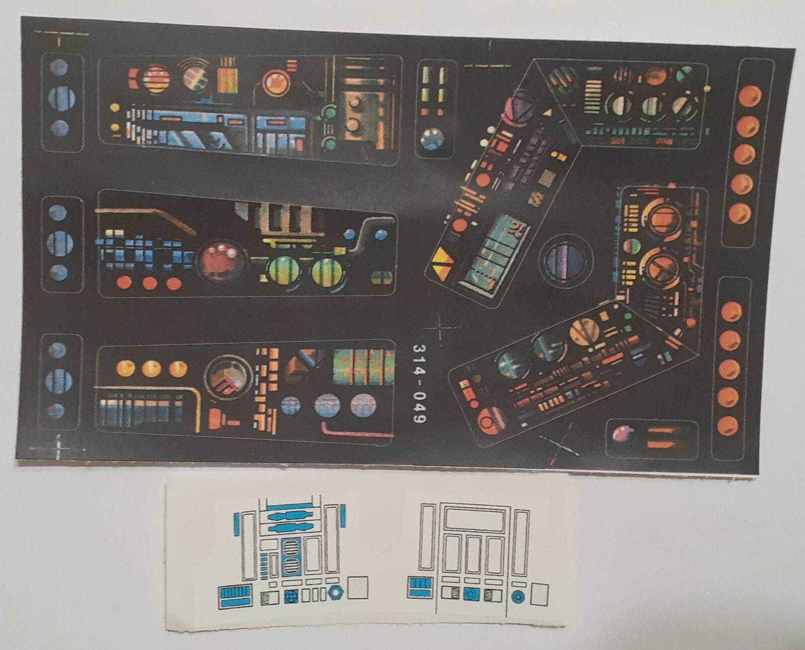 Vintage Star Wars Death Star Replacement Toy Sticker Peel & Stick No Need To Cut