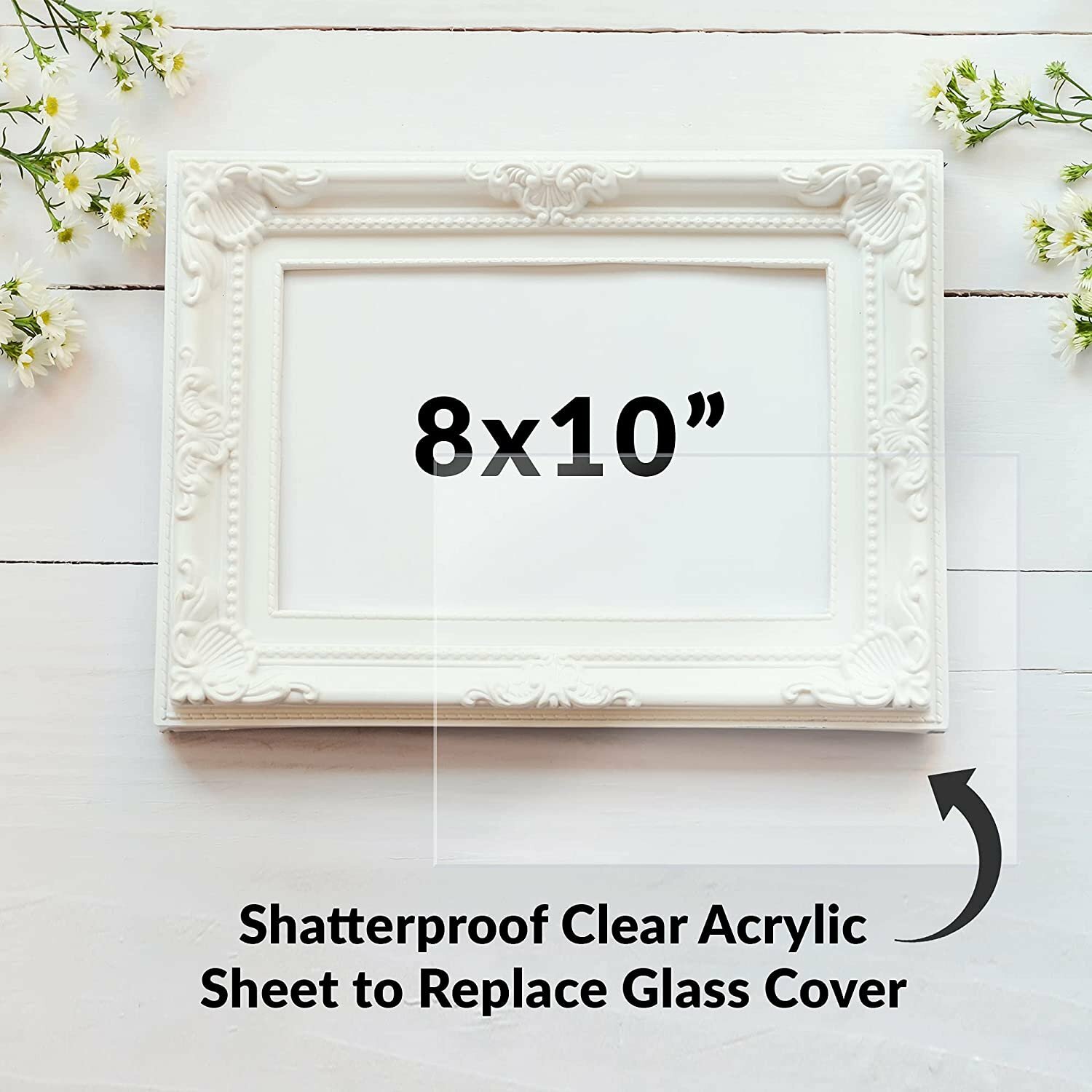 [10-Pack] SimbaLux® Acrylic Sheet Clear 8”x10” 0.04” Thick (1mm) Plexiglass