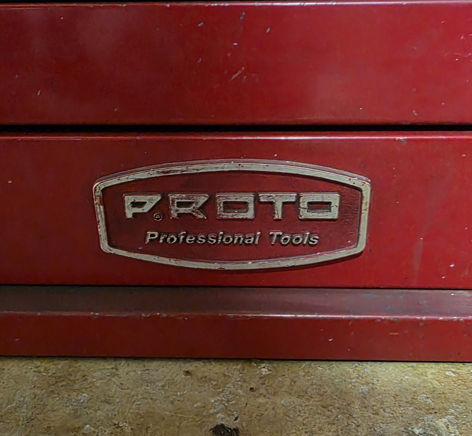 Proto Professional Vintage 10-Drawer Red 26" Top Box Chest USA NO LOCK/KEY 1970s