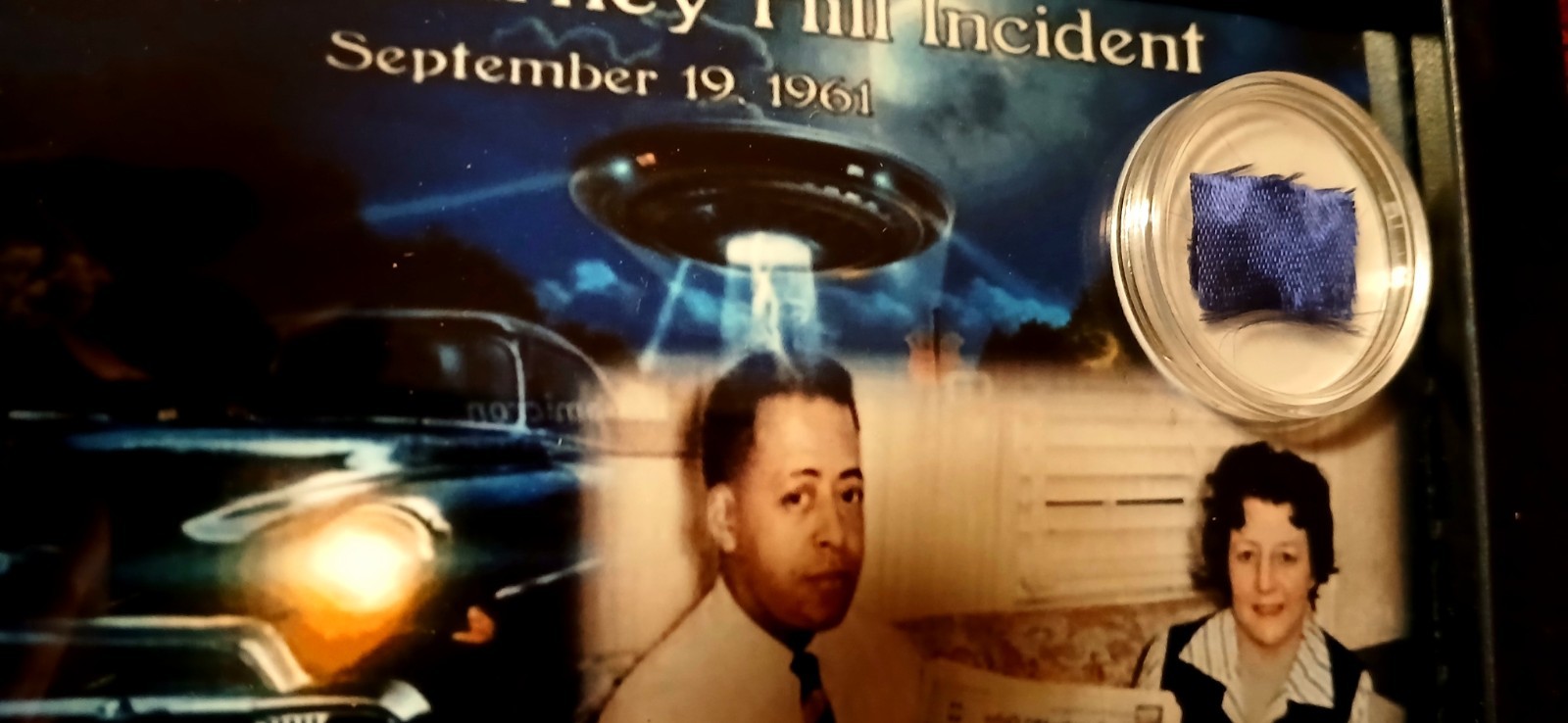 Betty Hills Abduction Dress Swatch Relic Betty And Barney Hill Relic With COA