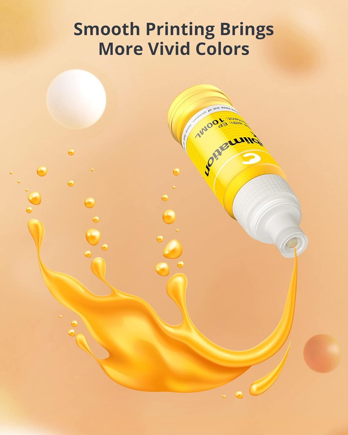 Hiipoo 580ML Sublimation Ink Refilled Bottlescompatible for ET2400 ET2720 ET2760