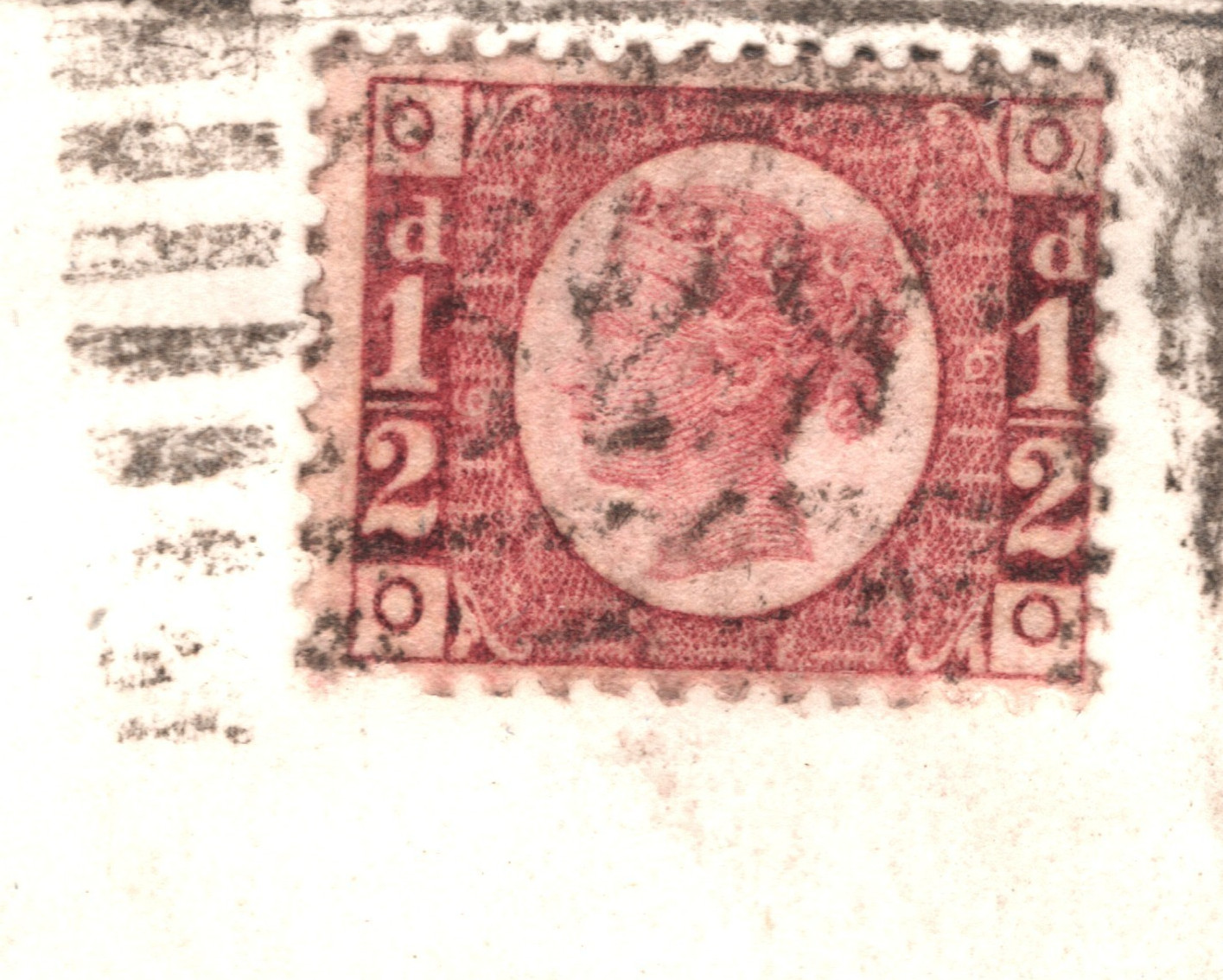 GB QV BANTAM ½d Plate 6 (OO) Cover *TRANENT* Haddington 1875 Edinr Scotland XB50