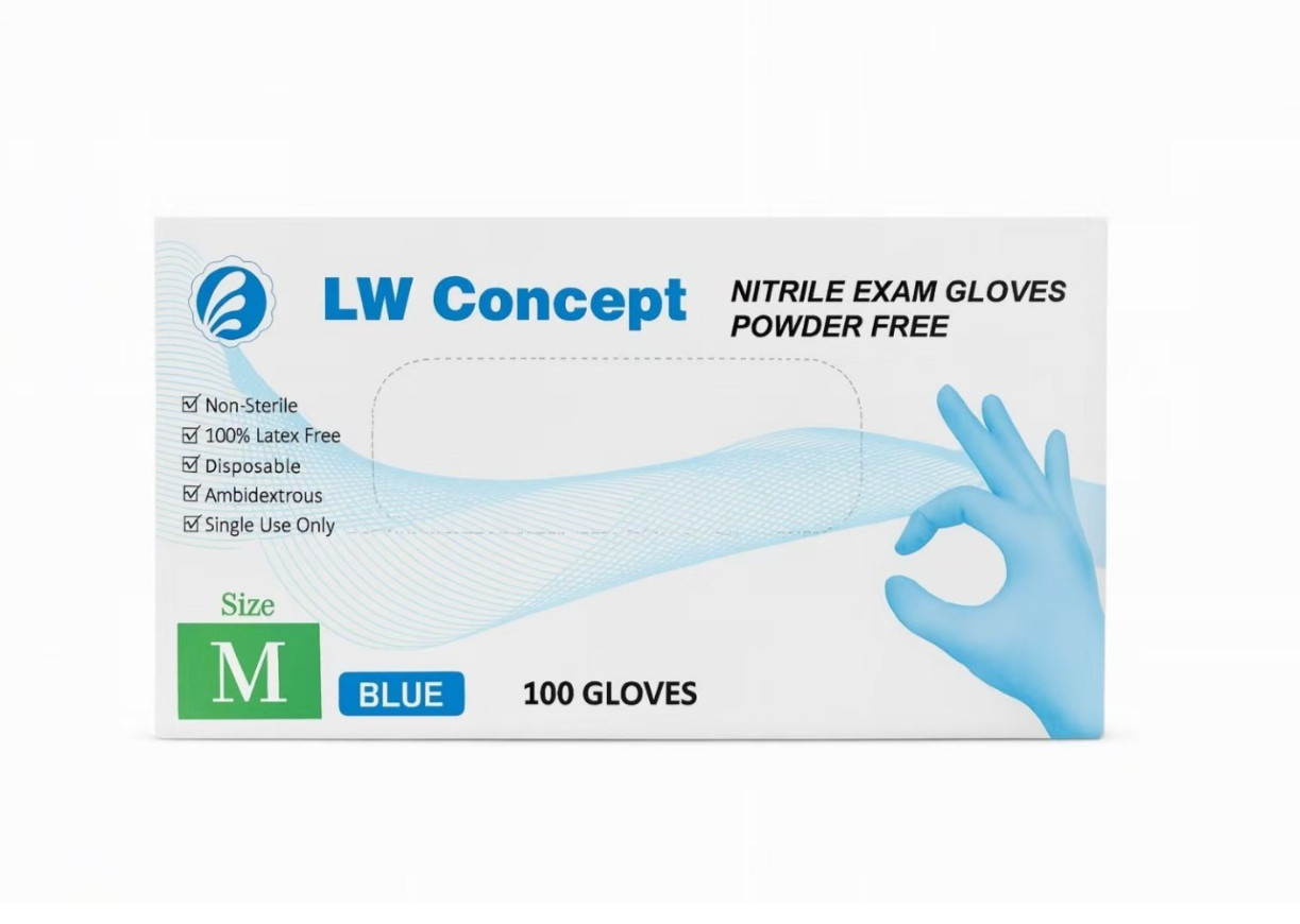 Disposable Nitrile Gloves 100pcs - Powder & Latex Free For Medical & Home Use
