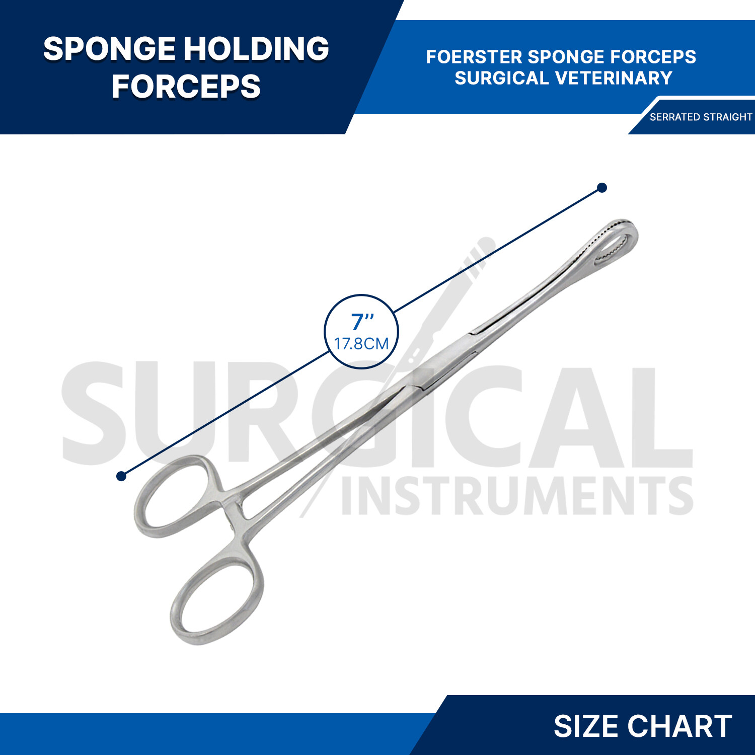 Body Piercing Forceps Kit Hemostat Sponge Clamp 7" Straight German Grade