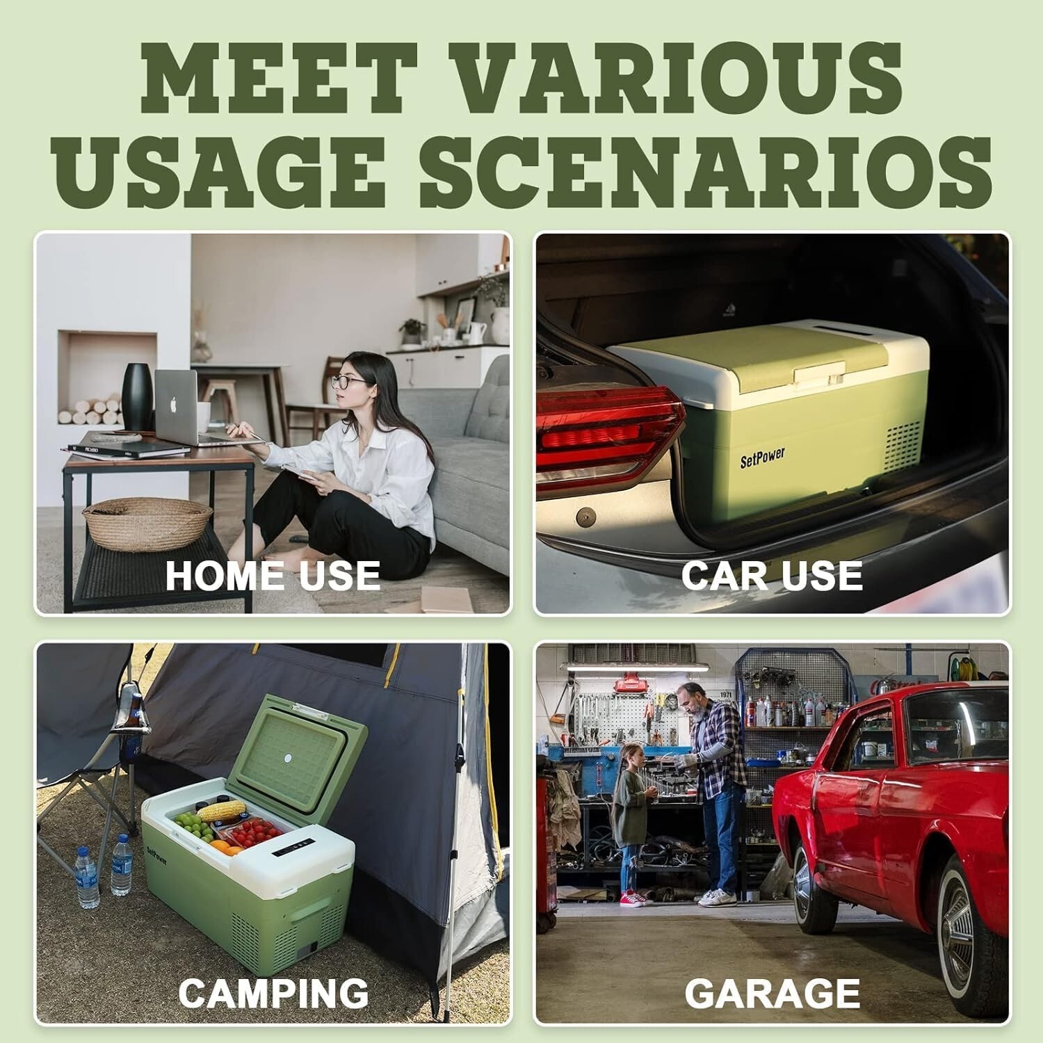 Portable Refrigerator 15.8 Quart 12 Volt Freezer (-4℉~68℉) for Camping, Truck