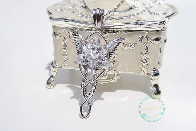 Arwen Lord of The Rings Evenstar Pendant Necklace S925 Silver Jewelry Gift New