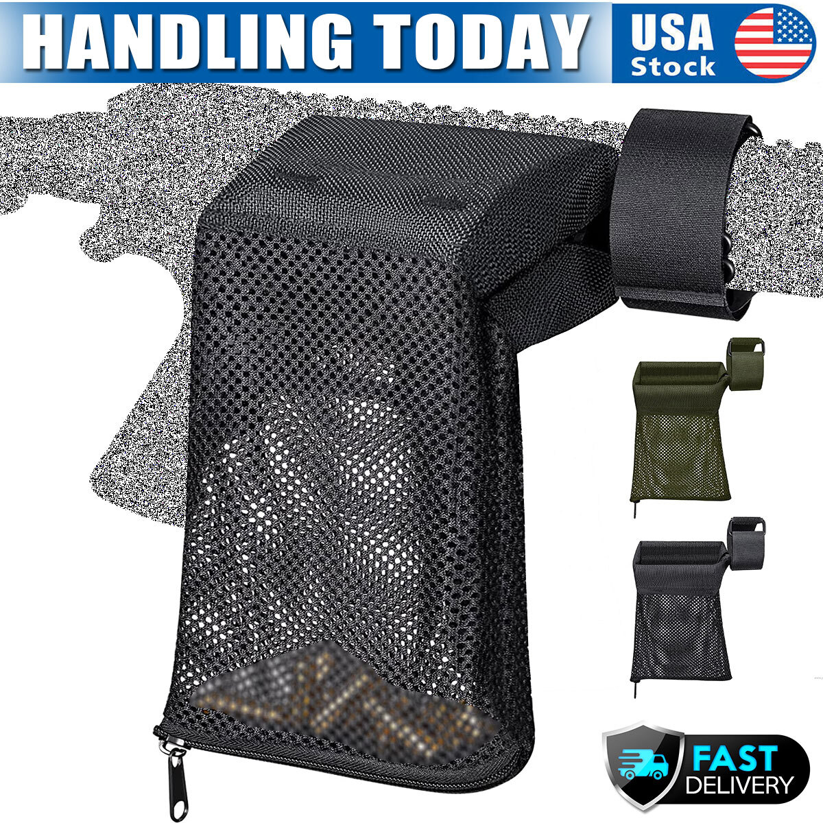 Shell Catcher Zippered Bottom Nylon Brass Collector Mesh Heat Resistant 2 Colors