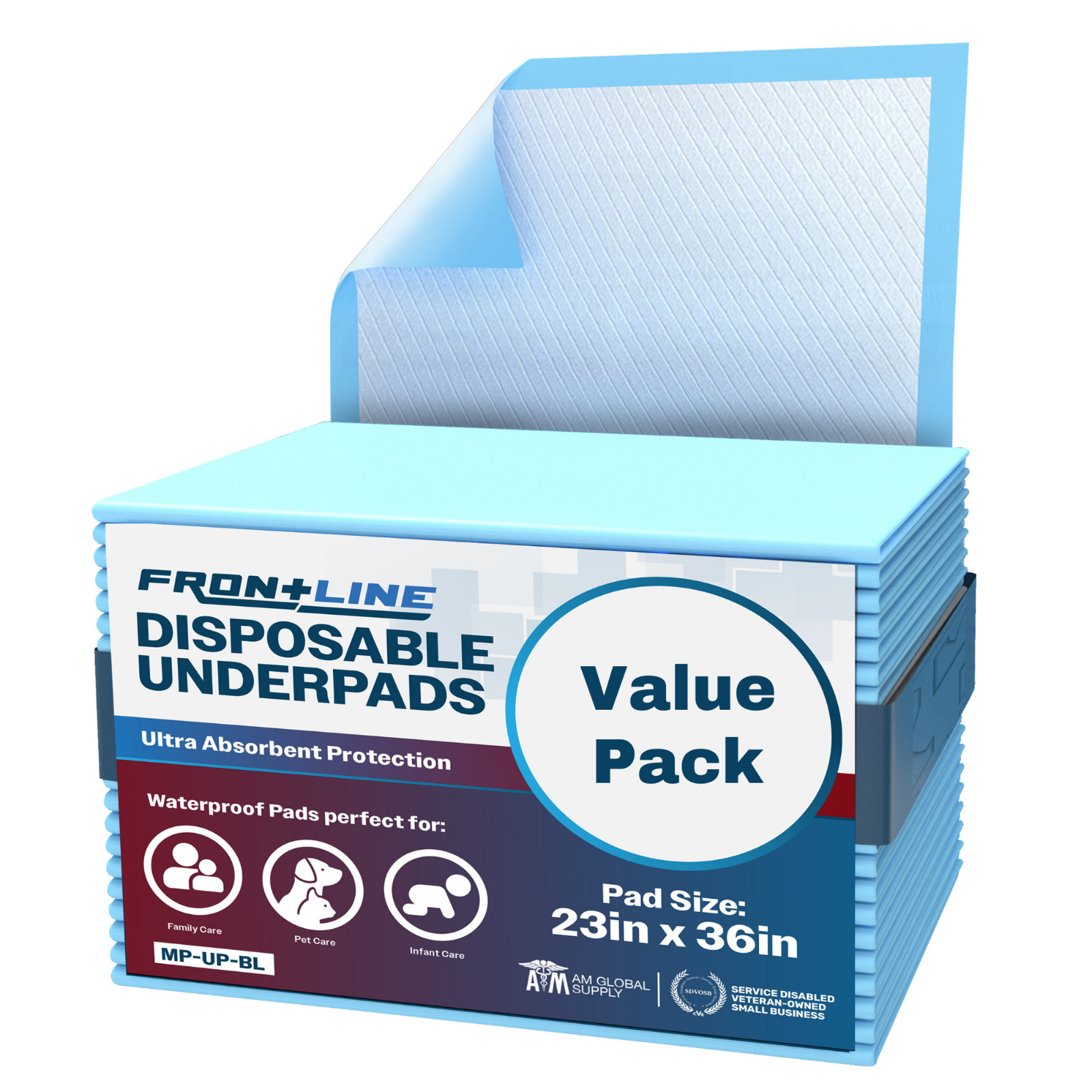 Disposable Underpads 23'' X 36'' Pee Pad ULTRA Absorbent Bed Incontinence Covers