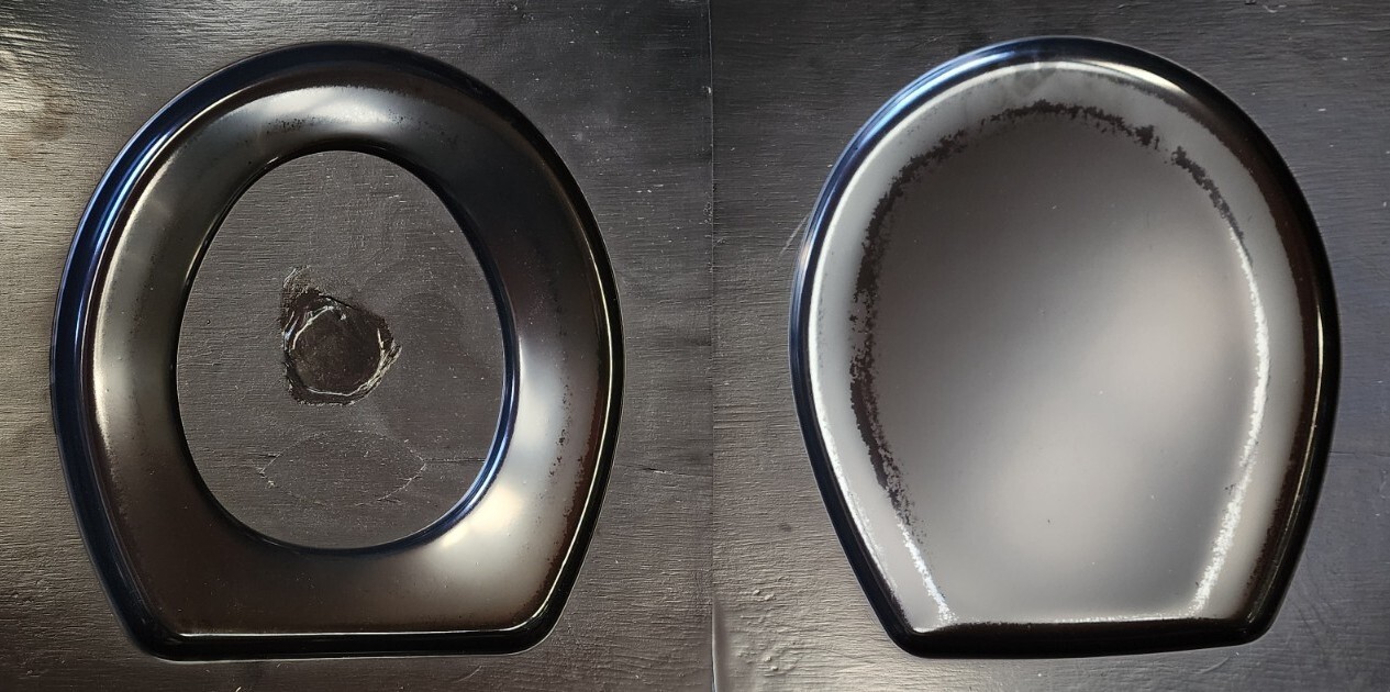 Acrylic casting resin epoxy round bowl toilet seat form mold for DIY project