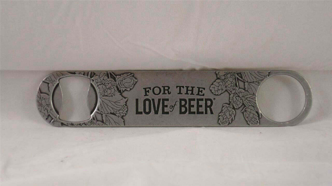 Samuel Adams For The Love of Beer Paddle Bottle Opener Bar Key Pewter