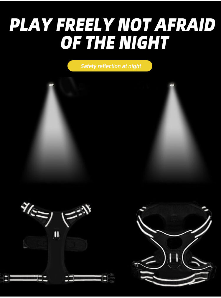 Dog Harness & Training Leash No Pull Control Adjustable Large Handle Heavy Duty