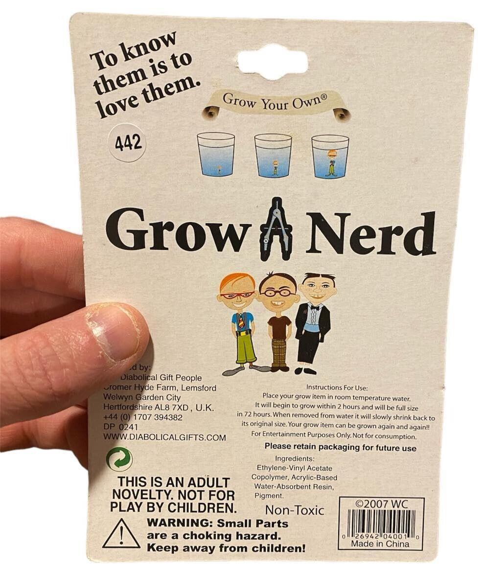 SET OF 3 Grow your own DORK - NERD - GEEK - Fun Gag Joke Novelty