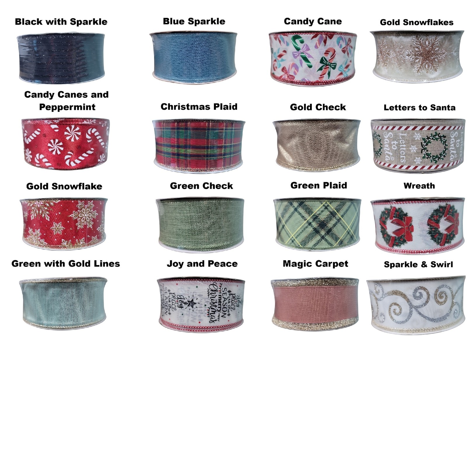 Members Mark 2.5 inch x 50 yards Wired Edge Premium Holiday Ribbon