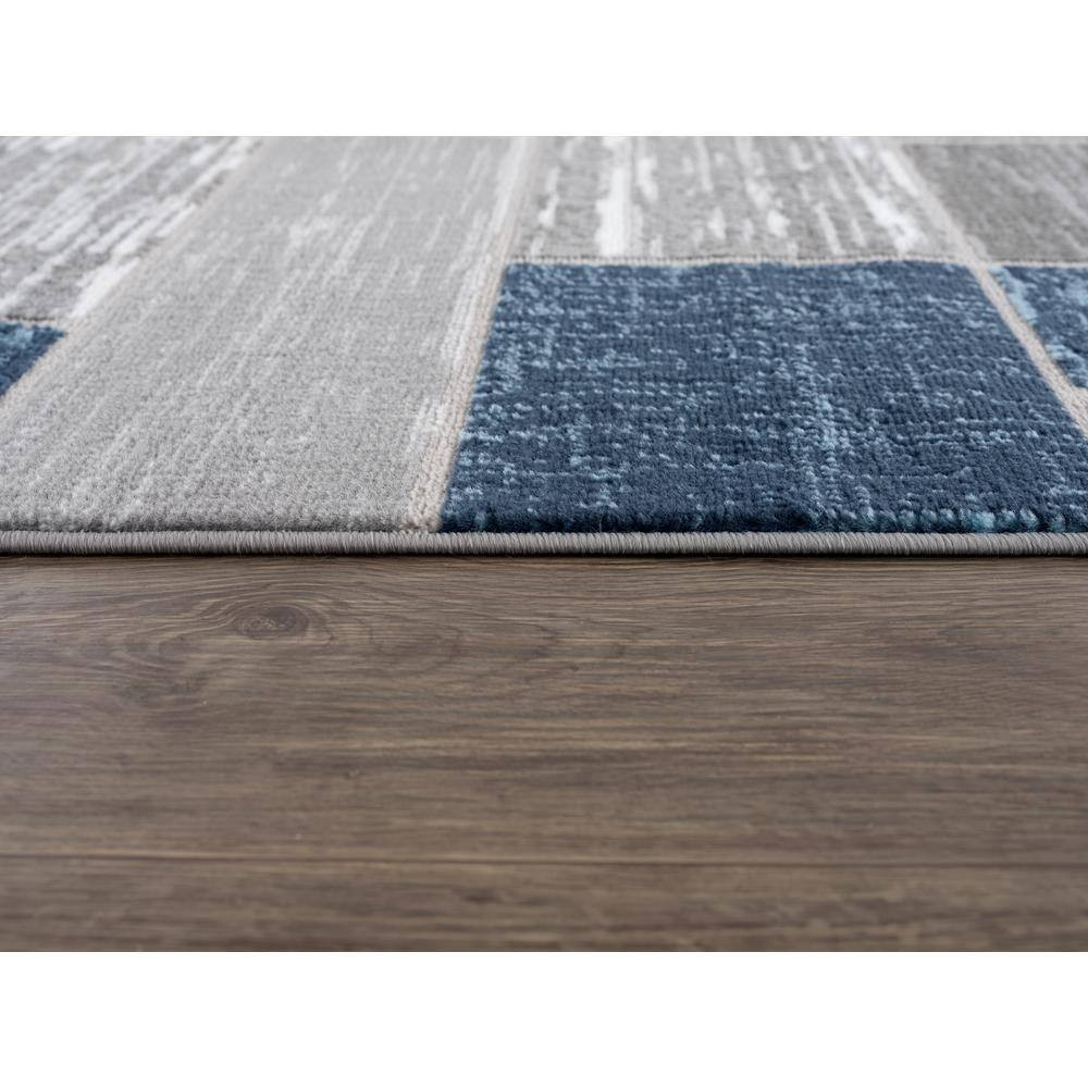 Verena Blue Geometric 2 Ft. X 6 Ft. Runner Rug