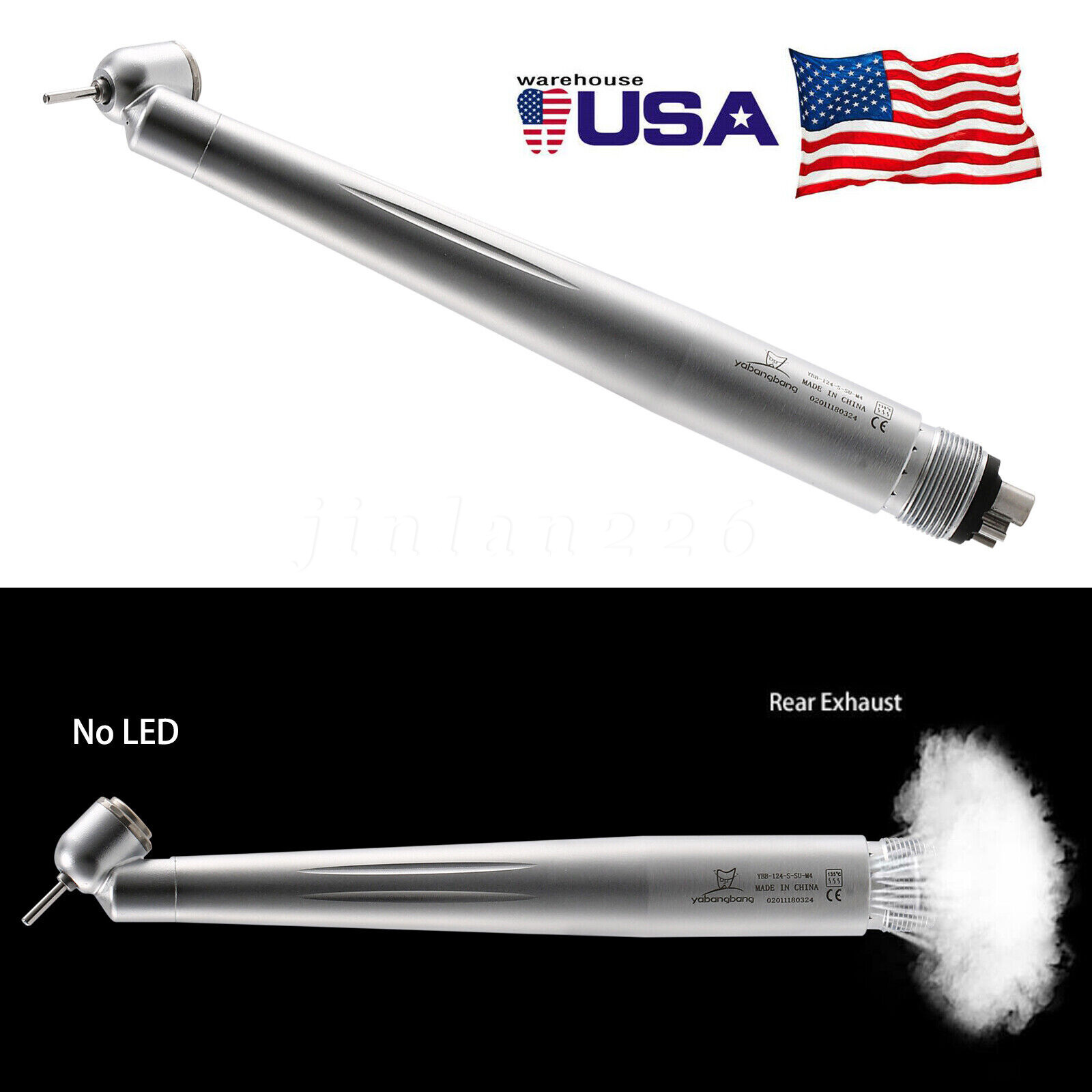 Yabang Dental 45 Degree Surgical High Speed Handpiece Push Button 4Hole 1-10 pcs