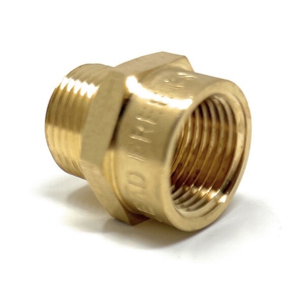 G Thread (Metric BSPP) Male to NPT Female Adapter - Lead-Free (3/8" x 3/8")